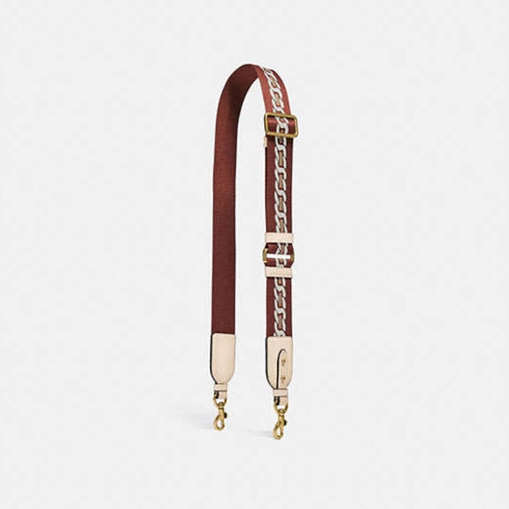 Coach webbed Strap With Chain Stripe Nwts